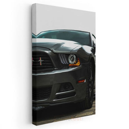Ford Mustang - Ön Far Detayı Kanvas Tablo