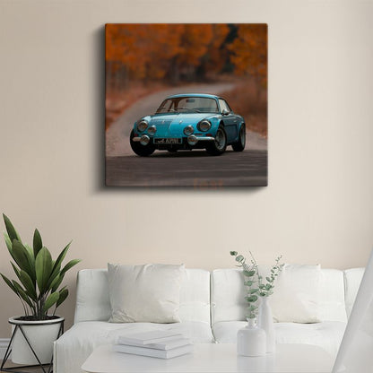 Alpine A110 - Mavi Fransız Spor Otomobil Kanvas Tablo