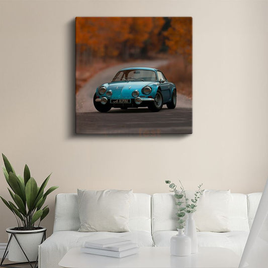 Alpine A110 - Mavi Fransız Spor Otomobil Kanvas Tablo