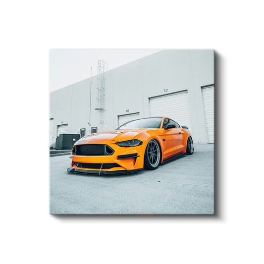 Ford Mustang GT - Turuncu Sportif Performans Kanvas Tablo