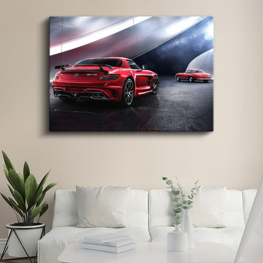 Mercedes-AMG SLS - Kırmızı Performans Otomobili Kanvas Tablo