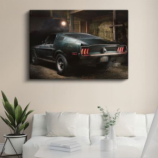 Ford Mustang Bullitt - Efsanevi Film Arabası Kanvas Tablo