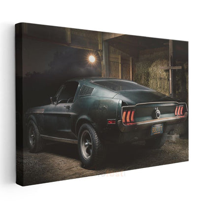 Ford Mustang Bullitt - Efsanevi Film Arabası Kanvas Tablo