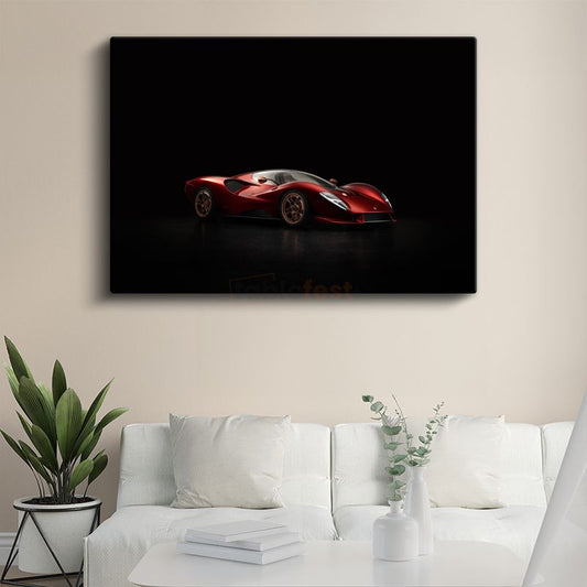 De Tomaso P72 - Kırmızı İtalyan Süper Otomobil Kanvas Tablo