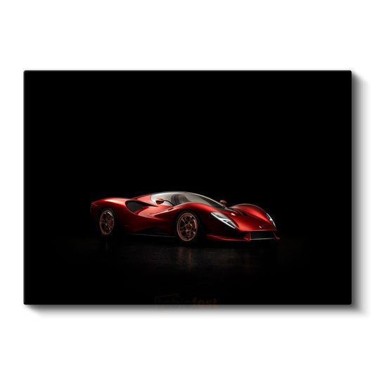 De Tomaso P72 - Kırmızı İtalyan Süper Otomobil Kanvas Tablo