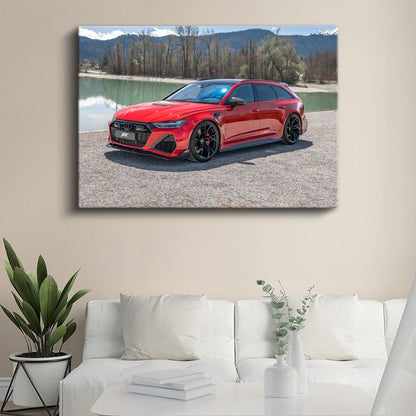 Audi RS6 Avant - Kırmızı Performans Station Wagon Kanvas Tablo