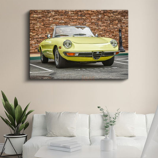 Alfa Romeo Spider - İtalyan Klasik Cabrio Otomobil Kanvas Tablo