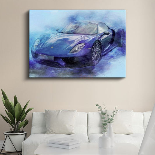 Porsche 918 Spyder - Sanatsal Süper Otomobil Kanvas Tablo