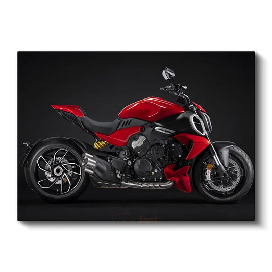 Ducati Diavel - Kırmızı İtalyan Naked Motosikleti Kanvas Tablo