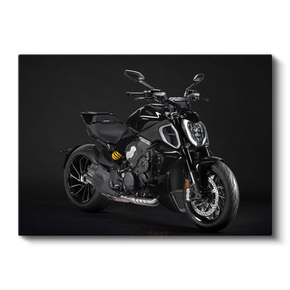Ducati Diavel - Siyah Premium İtalyan Naked Motosikleti Kanvas Tablo