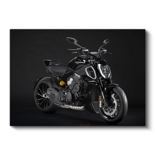 Ducati Diavel - Siyah Premium İtalyan Naked Motosikleti Kanvas Tablo