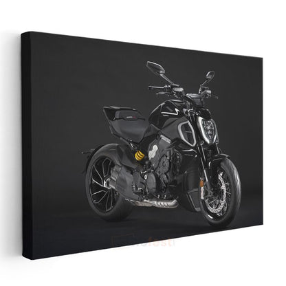 Ducati Diavel - Siyah Premium İtalyan Naked Motosikleti Kanvas Tablo