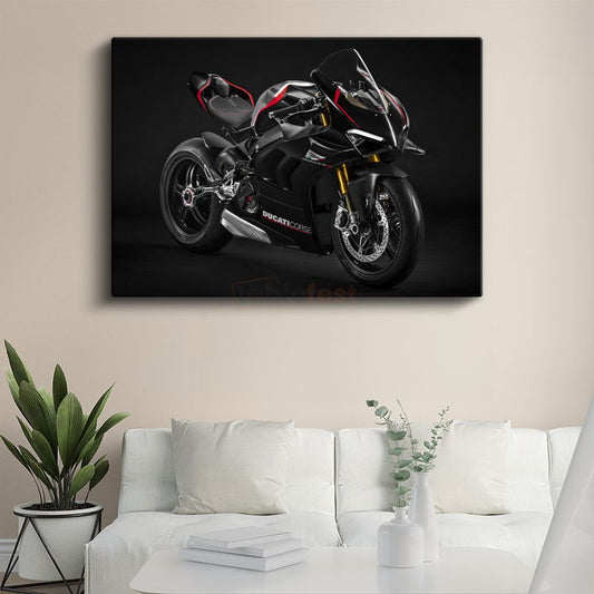 Ducati Panigale V4 - İtalyan Yarış Motosikleti Kanvas Tablo