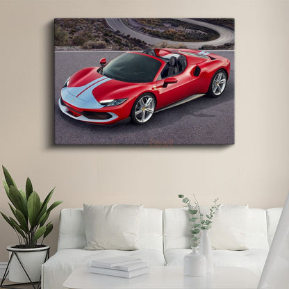 Ferrari 296 GTB - İtalyan Spor Otomobil Kanvas Tablo
