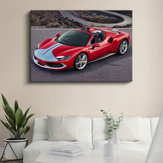 Ferrari 296 GTB - İtalyan Spor Otomobil Kanvas Tablo