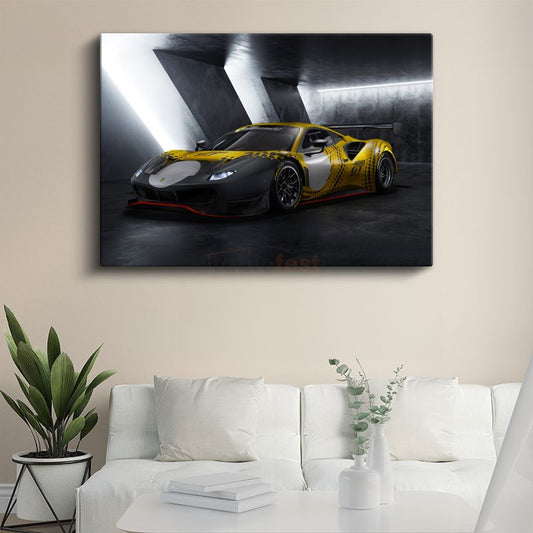 Ferrari 488 GT Modificato - Yarış Otomobili Kanvas Tablo