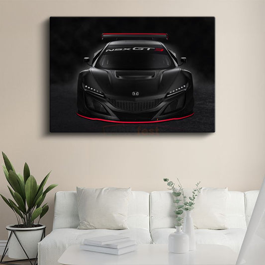 Honda NSX GT3 - Yarış Pistlerinin Siyah İncisi Kanvas Tablo
