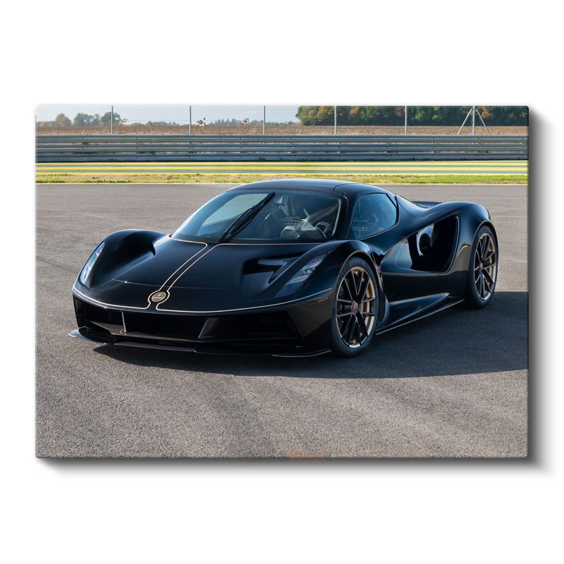 Lotus Evija - Pist Üzerinde Siyah Elektrikli Hipercar Kanvas Tablo