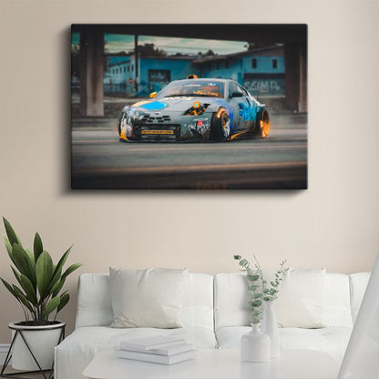 Nissan 350Z - Sokak Stili Modifiyeli Drift Otomobili Kanvas Tablo