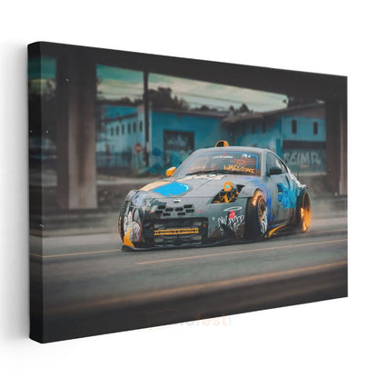 Nissan 350Z - Sokak Stili Modifiyeli Drift Otomobili Kanvas Tablo