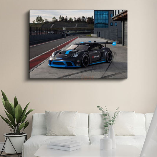 Porsche 911 GT3 - Yarış Pistinde Profesyonel Yarış Otomobili Kanvas Tablo