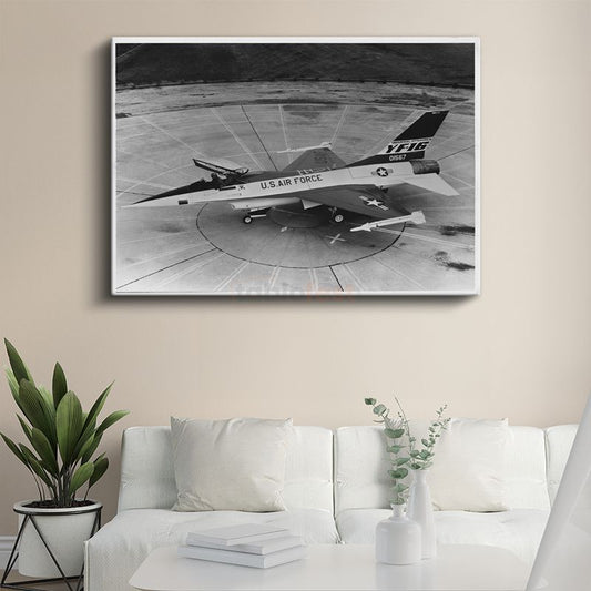 F-16 Savaş Uçağı - Klasik Amerikan Askeri Jet Kanvas Tablo