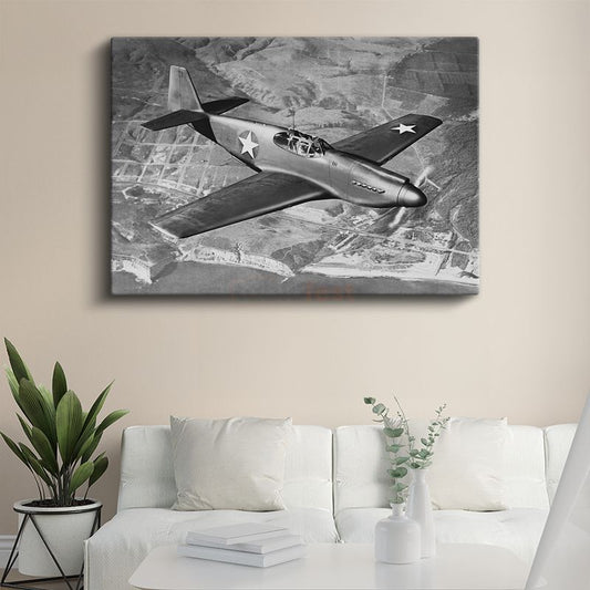 P-51 Mustang - Efsanevi Savaş Uçağı Kanvas Tablo