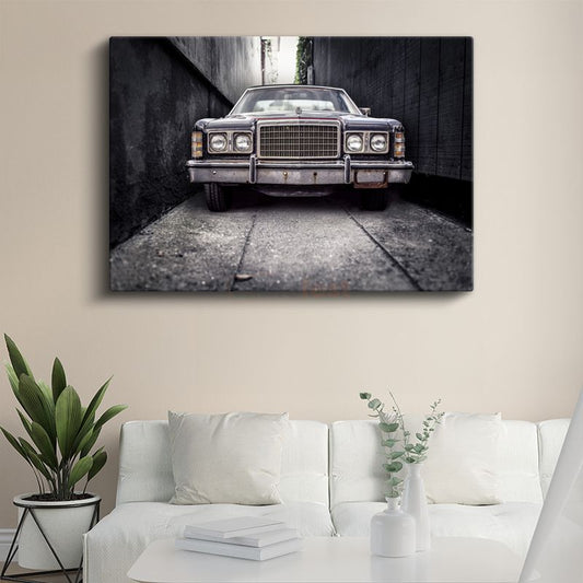 Ford LTD - Dar Sokakta Klasik Amerikan Sedan Kanvas Tablo