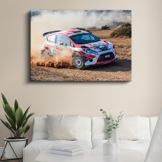 Ford Fiesta WRC - Toprak Zeminde Ralli Heyecanı Kanvas Tablo
