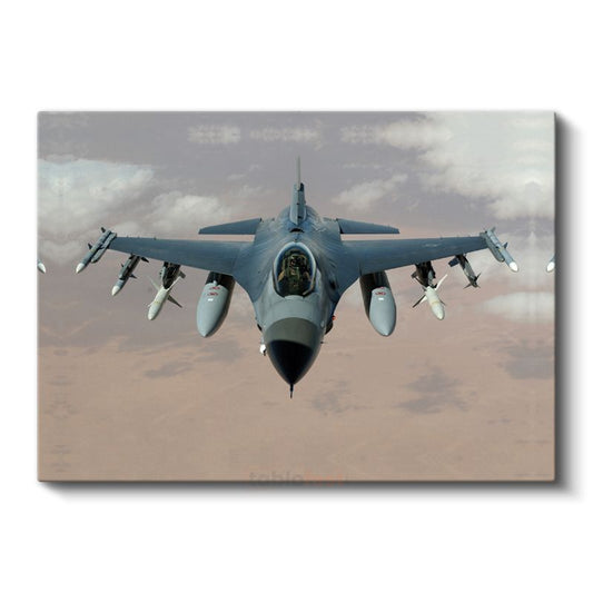 F-16 Savaş Uçağı - Havacılık Teknolojisinin Zirvesi Kanvas Tablo
