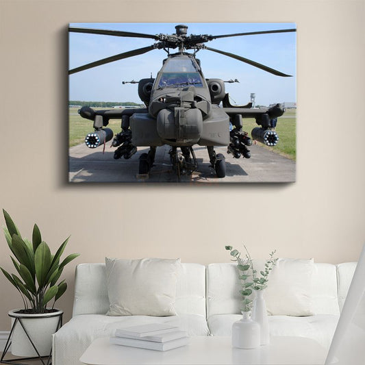 Apache Helikopter - Askeri Hava Aracı Kanvas Tablo