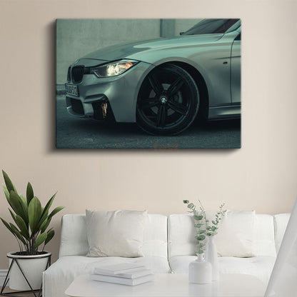 BMW 3 Serisi - Lüks Alman Sedan Detayı Kanvas Tablo
