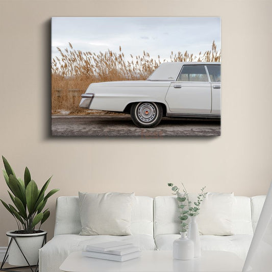 Cadillac DeVille - Beyaz Amerikan Klasiği Kanvas Tablo