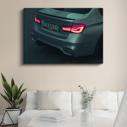 BMW M Serisi - Sportif Arka Tasarım ve LED Stop Lambaları Kanvas Tablo