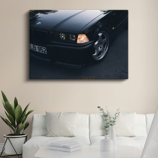 BMW E36 - Klasik Alman Spor Sedan Kanvas Tablo