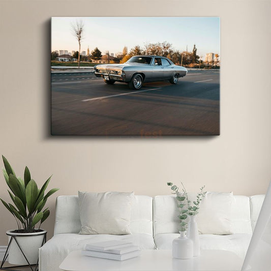 Chevrolet Impala - Klasik Amerikan Kas Otomobili Kanvas Tablo