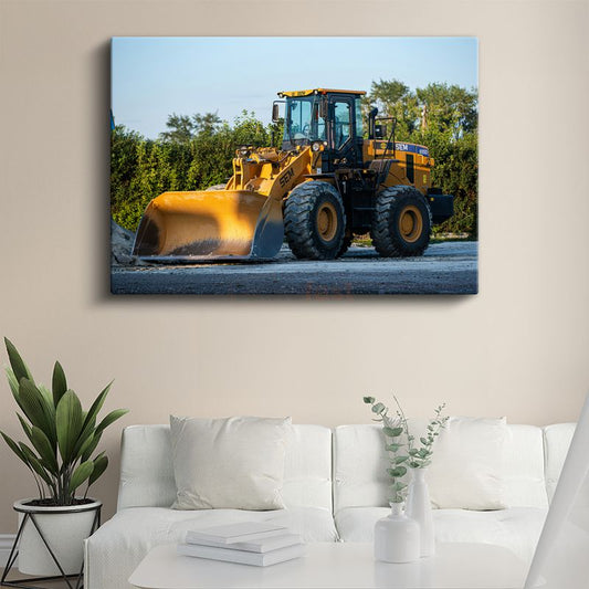 SEM 650D - Sarı İş Makinesi Yükleyici Kanvas Tablo