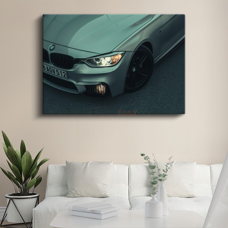 BMW M3 - Ön Farlar Detay Kanvas Tablo