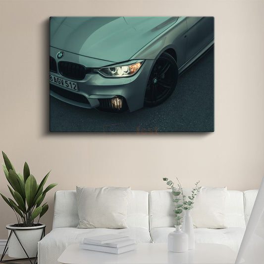 BMW M3 - Ön Farlar Detay Kanvas Tablo
