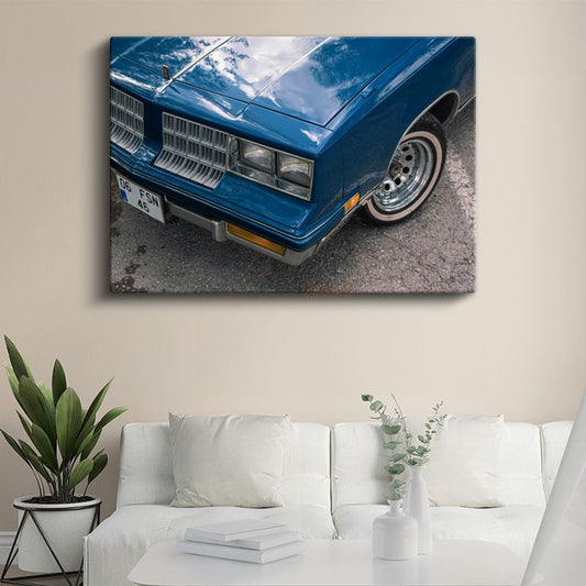 Chevrolet Monte Carlo - Klasik Amerikan Arabası Ön Detay Kanvas Tablo