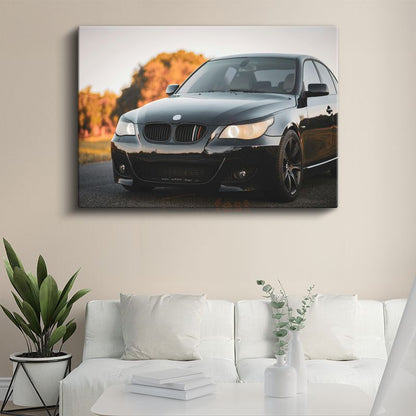BMW M5 - Siyah Performans Sedan Kanvas Tablo