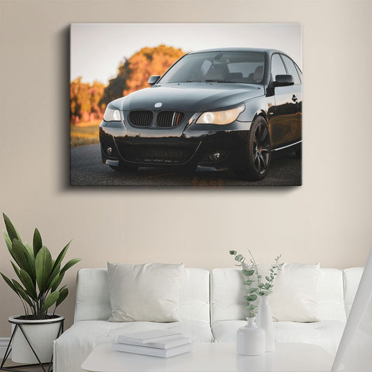BMW M5 - Siyah Performans Sedan Kanvas Tablo