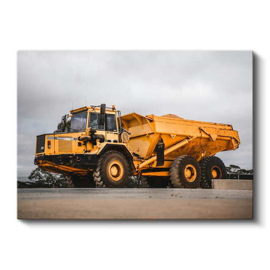 Volvo A40 - Sarı İş Makinesi Damperli Kamyon Kanvas Tablo