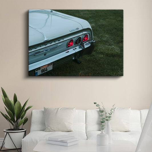 Chevrolet Impala SS - Klasik Amerikan Otomobilinin Arka Detayı Kanvas Tablo