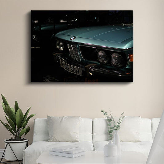 BMW E9 Ön Görünüm - Klasik Alman Coupe'sinin Zarafeti Kanvas Tablo
