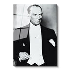 Tamperli Gerçek Cam Tablo Atatürk Frak Giyim Atatürk Tablosu Duvar Dekoru