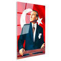 Tamperli Gerçek Cam Tablo Atatürk Ufka Bakış Atatürk Tablosu Duvar Dekoru
