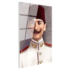 Tamperli Gerçek Cam Tablo Atatürk Fesli Gençlik Atatürk Tablosu Duvar Dekoru