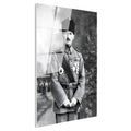 Tamperli Gerçek Cam Tablo Atatürk Madalyalı Mareşal Atatürk Tablosu Duvar Dekoru