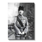 Tamperli Gerçek Cam Tablo Atatürk Madalyalı Mareşal Atatürk Tablosu Duvar Dekoru